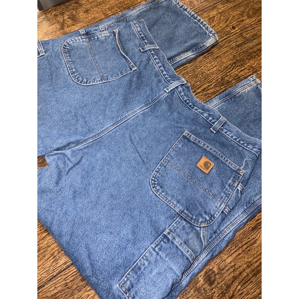 Carhartt fleece lined dungaree fit jeans 44x32 - Picture 2 of 5